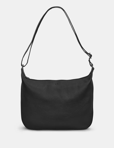 Dolton Black Leather Hobo Bag - Yoshi