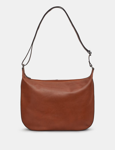 Dolton Brown Leather Hobo Bag - Yoshi