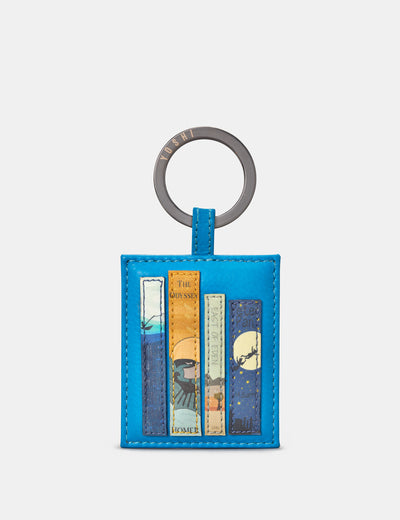 Bookworm Cobalt Blue Leather Keyring - Yoshi