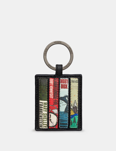 Bookworm Black Vegan Leather Keyring - Yoshi