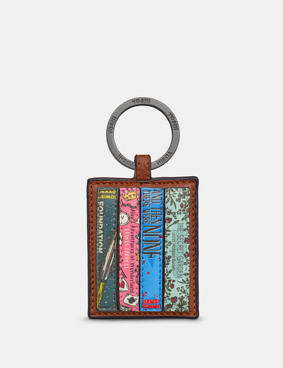 Bookworm Brown Vegan Leather Keyring - Yoshi