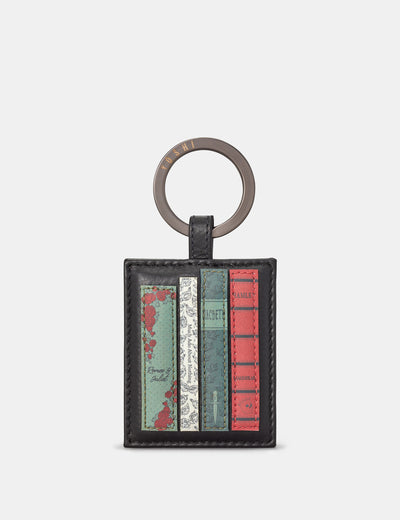 Shakespeare Bookworm Black Leather Keyring - Yoshi