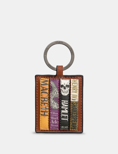 Shakespeare Bookworm Leather Keyring - Yoshi