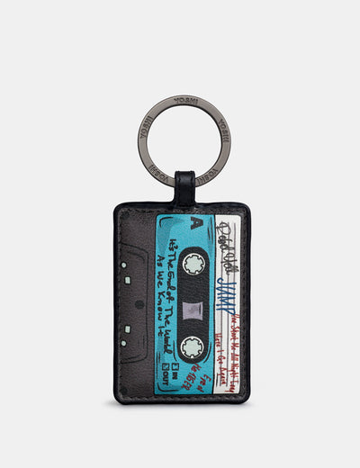 Back to the 80s Black Leather Keyring - Yoshi