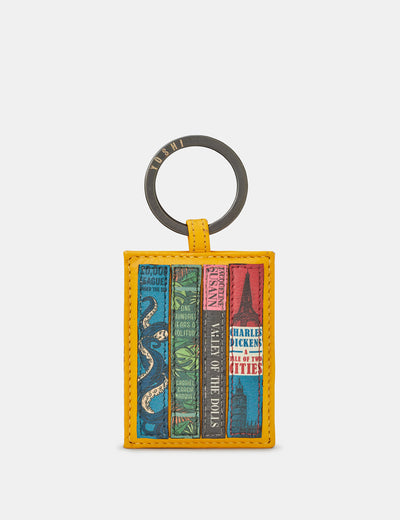 Bookworm Yellow Leather Keyring - Yoshi