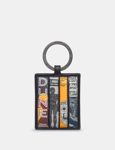 Sci-Fi Bookworm Black Leather Keyring - Yoshi